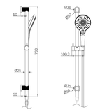 Nero Opal Shower Rail - Brushed Bronze