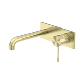 Nero Opal Wall Basin/Bath Mixer 120Mm - Brushed Gold