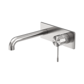 Nero Opal Wall Basin/Bath Mixer 230Mm - Brushed Nickel
