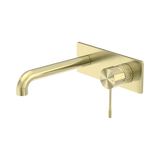 Nero Opal Wall Basin/Bath Mixer 260Mm - Brushed Gold