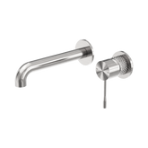 Nero Opal Wall Basin/Bath Mixer Separate Back Plate 120Mm - Brushed Nickel
