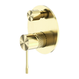 Nero Opal Shower Mixer With Divertor - Brushed Gold