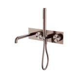 Nero Opal Progressive Shower System With Spout 230Mm - Brushed Bronze