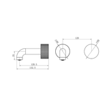 Nero Opal Progressive Wall Basin/Bath Set 120Mm - Brushed Bronze