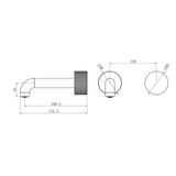 Nero Opal Progressive Wall Basin/Bath Set 160Mm Trim Kits Only - Graphite