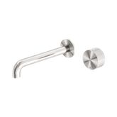 Nero Opal Progressive Wall Basin/Bath Set 230Mm - Brushed Nickel