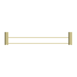 Nero Opal Double Towel Rail - Brushed Gold 600mm