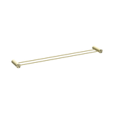 Nero Opal Double Towel Rail 800Mm - Brushed Gold