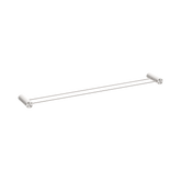 Nero Opal Double Towel Rail 800Mm - Brushed Nickel