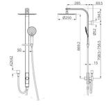 Nero Rain Round Shower Set Double Hose - Chrome