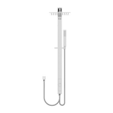 Rain Square Nero Shower Set Double Hose Shower - Chrome