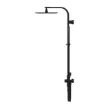 Rain Square Nero Shower Set Double Hose Shower - Matt Black