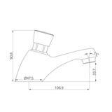 Auto Stop Nero Taps Shower - Chrome