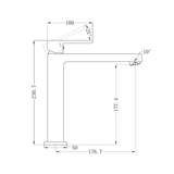 Ecco Tall Nero Basin Mixer - Gun Metal