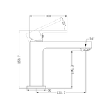 Ecco Basin Nero Mixer Shower - Gun Metal