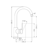 Nero Ecco Kitchen Mixer - Gunmetal