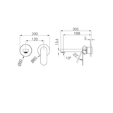 Nero Ecco Wall Basin/Bath Mixer Separate Back Plate Trim Kits Only - Chrome