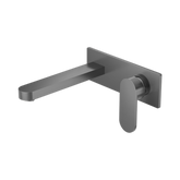 Nero Ecco Wall Basin/Bath Mixer - Gunmetal