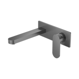 Nero Ecco Wall Basin/Bath Mixer - Gunmetal