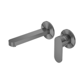Ecco Wall Basin/Bath Nero Mixer Separate Back Plate - Gun Metal