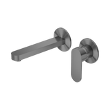 Ecco Wall Basin/Bath Nero Mixer Separate Back Plate - Gun Metal