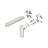 Nero Ecco Wall Basin/Bath Mixer Separate Back Plate Trim Kits Only - Brushed Nickel