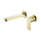 Nero Ecco Wall Basin/Bath Mixer Separate Back Plate 60Mm - Brushed Gold