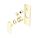 Nero Ecco Shower Mixer With Diverter Trim Kits Only - Brushed Gold