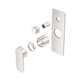 Nero Ecco Shower Mixer With Diverter Trim Kits Only - Brushed Nickel