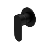 Ecco Shower Nero Mixer 80mm Round Plate - Matt Black