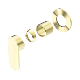 Nero Ecco Shower Mixer 80Mm Round Plate Trim Kits Only - Brushed Gold