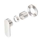 Nero Ecco Shower Mixer 80Mm Round Plate Trim Kits Only - Brushed Nickel