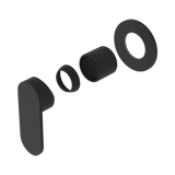 Nero Ecco Shower Mixer 80Mm Round Plate Trim Kits Only - Matte Black