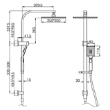 Celia New Nero Shower Set - Brushed Nickel