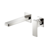 Nero Celia Wall Basin/Bath Mixer Separate Back Plate - Brushed Nickel