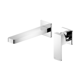 Nero Celia Wall Basin/Bath Mixer Separate Back Plate - Chrome