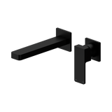 Nero Celia Wall Basin/Bath Mixer Separate Back Plate - Matte Black