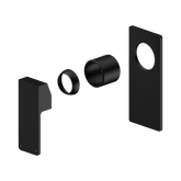 Nero Celia Shower Mixer Rectangular Backplate Trim Kits Only - Matte Black