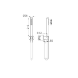 Nero Slim Shower On Bracket - Brushed Bronze