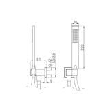 Vibe Nero Shower On Bracket Shower - Matt Black