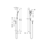 Nero Celia New Shower Rail - Brushed Nickel