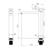 Bianca Tall Basin Nero Mixer Shower - Matt Black