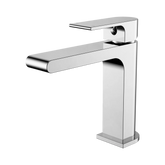 Nero Bianca Basin Mixer Straight Spout - Chrome