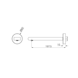Nero Bianca Fixed Bath Spout Only 200Mm - Chrome