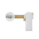 Bianca Nero Wall Basin Mixer Separate Back Plate - Chrome