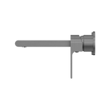 Bianca Wall Basin Nero Mixer With Separate Back Plate - Gun Metal