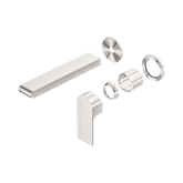 Nero Bianca Wall Basin/Bath Mixer Separate Back Plate 187Mm Trim Kits Only - Brushed Nickel