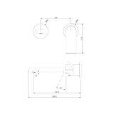 Nero Bianca Wall Basin/Bath Mixer Separate Back Plate 187Mm Trim Kits Only - Brushed Bronze