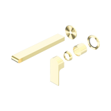 Nero Bianca Wall Basin/Bath Mixer Separate Back Plate 230Mm Trim Kits Only - Brushed Gold