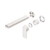 Nero Bianca Wall Basin/Bath Mixer Separate Back Plate 230Mm Trim Kits Only - Brushed Nickel